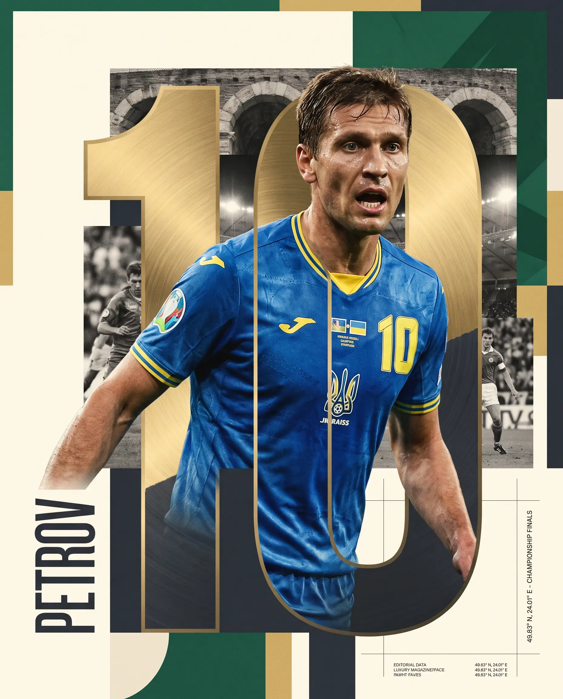 Приклад: Легенда номера 10: типографічний спортивний постер